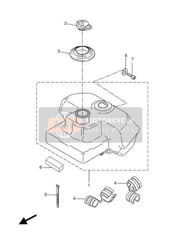 Yamaha CW50L BOOSTER 2004 Oil Tank for a 2004 Yamaha CW50L BOOSTER